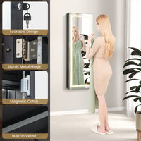42.5-Inch LED Mirror Jewelry Cabinet