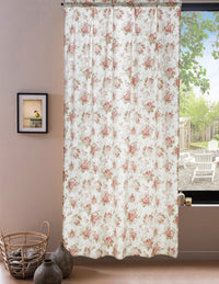 Hint of Mint Floral Sheer Curtains — Set of 2
