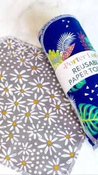 Porter Lee Reusable Cotton Towels — Assorted Prints