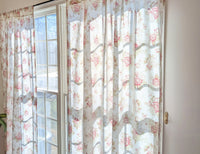 Hint of Mint Floral Sheer Curtains — Set of 2