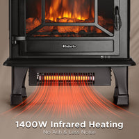 TURBRO TS20-SD Electric Fireplace Heater with Sound