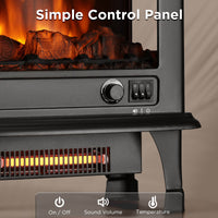 TURBRO TS20-SD Electric Fireplace Heater with Sound