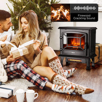 TURBRO TS20-SD Electric Fireplace Heater with Sound