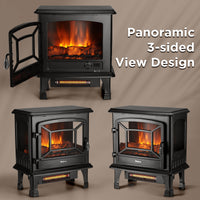 TURBRO TS20-SD Electric Fireplace Heater with Sound